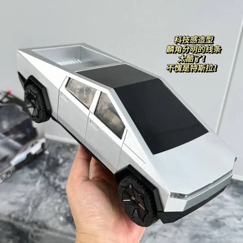 2025 عجلات ساخنة Rc Cybertruck محطة الطرق الوعرة عربة Rc سيارة محاكاة شاحنة صغيرة نموذج الاطفال لعب الصبي لعبة هدية