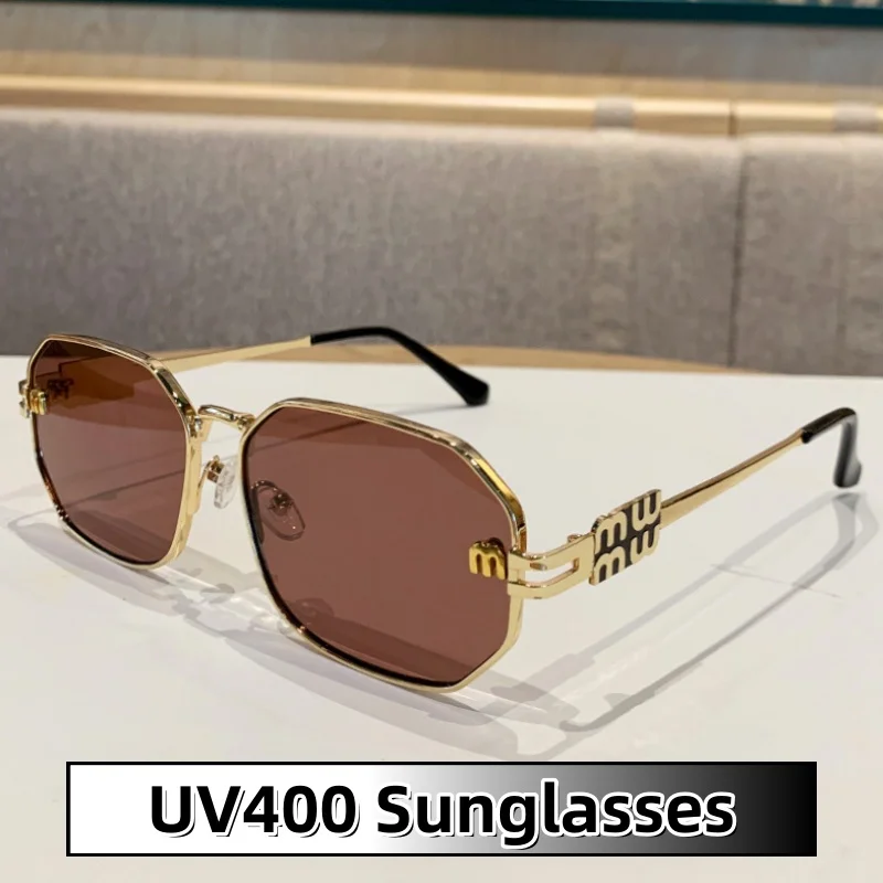 

Advanced Polygonal Sunglasses Elegant Metal UV400 Sun Protection Fashion Street Photography Travel Beach Shades Glasses
