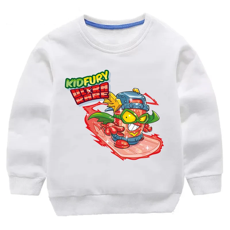 Cute SuperThings Printed Children Sweatshirt Kids Cartoon Clothes Baby Tops Long Sleeve Pullover Autumn Girls Boys Sweatshirts