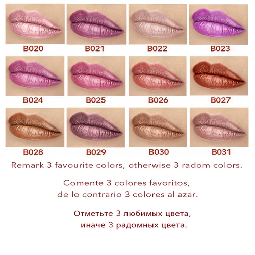 Imagen 2 del producto Suave y sedoso 3 unids/set mate brillo lápiz labial coreano brillo de perla impermeable de larga duración brillo rosa naranja maquillaje lápiz labial