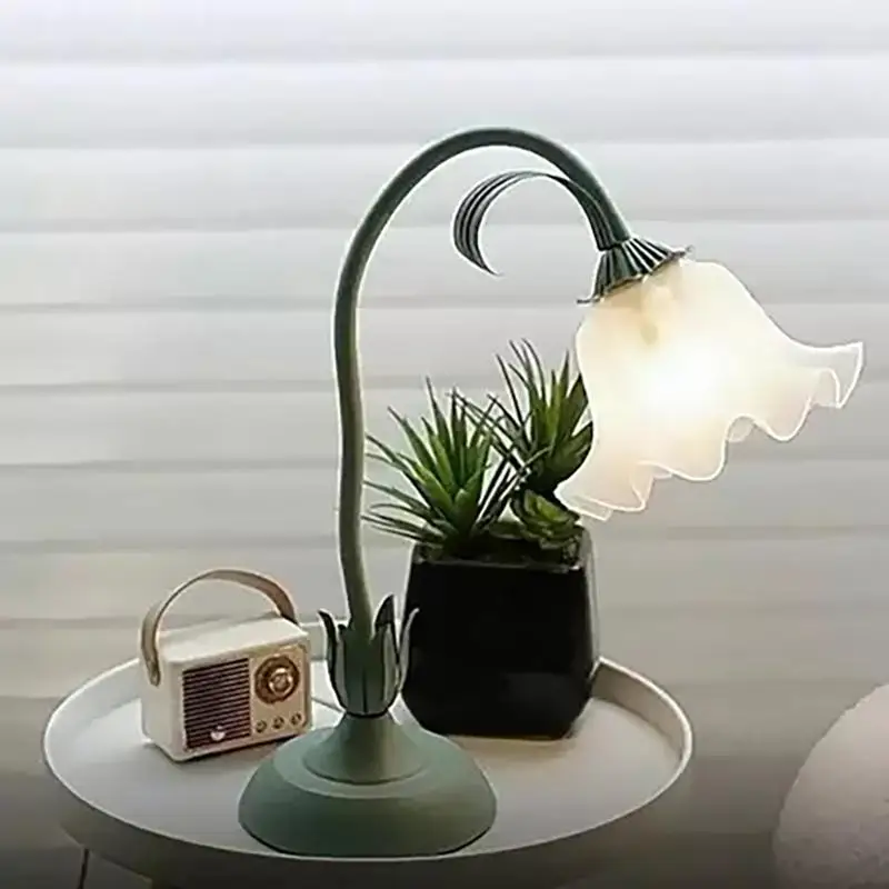 【CCA】Pantalla de lámpara de acrílico E27 con forma de campana de orquídea, piezas de repuesto para lámpara colgante, nueva