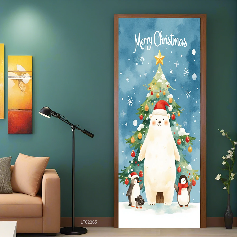 Letnie naklejki na drzwi Ice Pop - naklejki winylowe Juicy Fruit, odświeżające samoprzylepne naklejki ścienne do kuchni i drzwi do pokoju dziecięcego