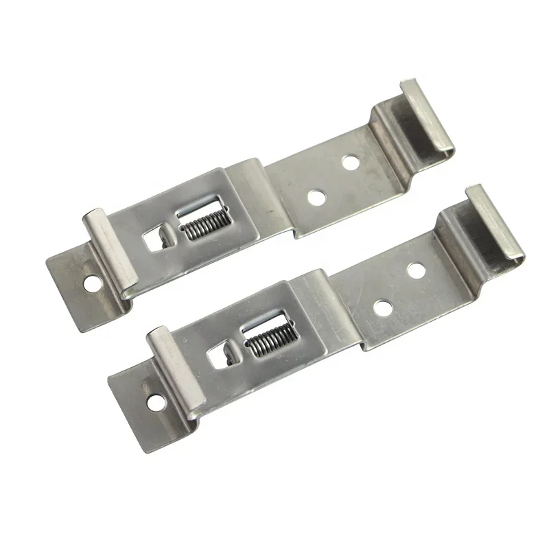 2Pcs Rectangular Car License Plate Spring Universal Best-selling Stainless Steel Trailer Number Plate Clips Auto Accessories