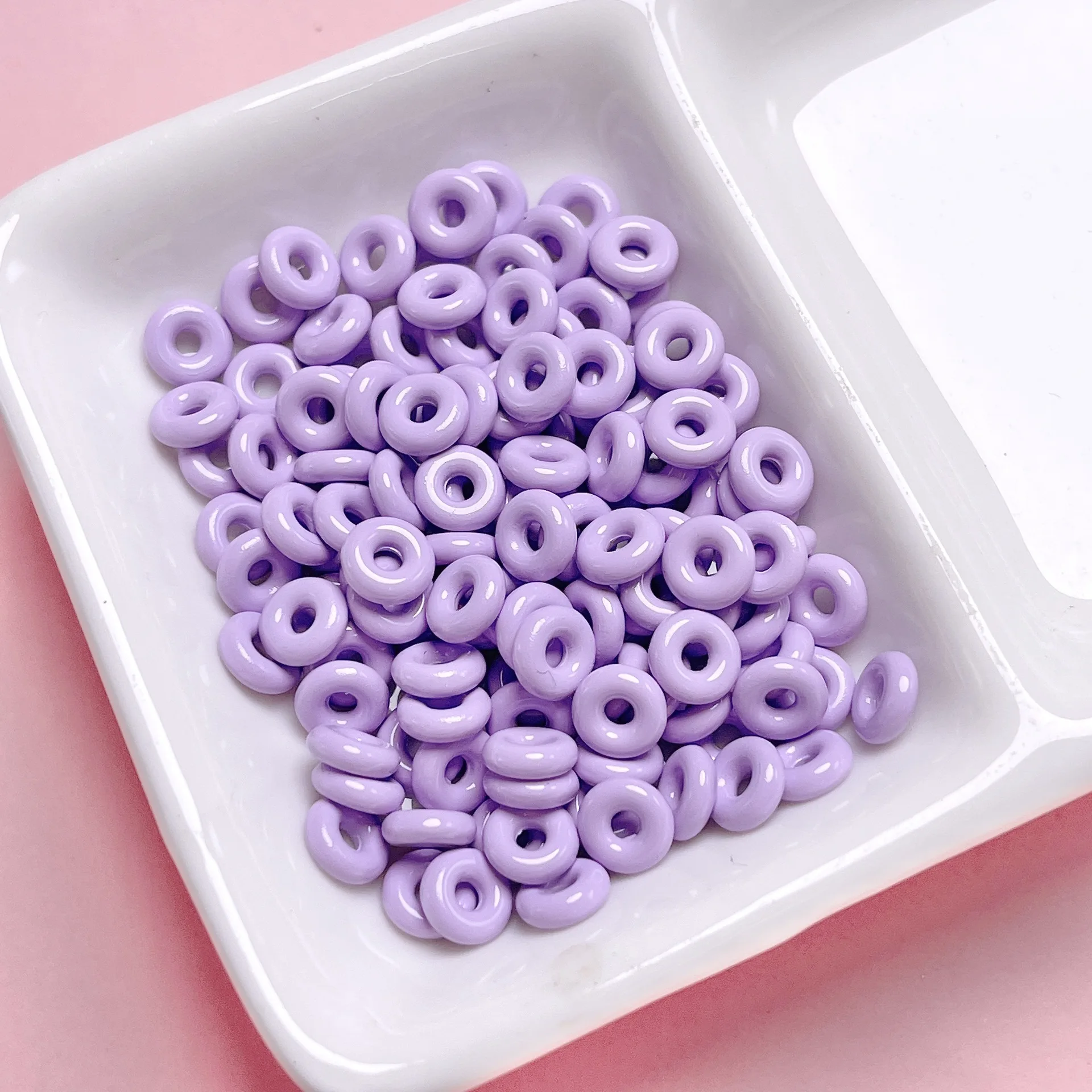 20pcs/lot Flat Shape Spacer Charm Loose Beads for Handmade DIY Necklace Bracelet Jewelry Making Accessories