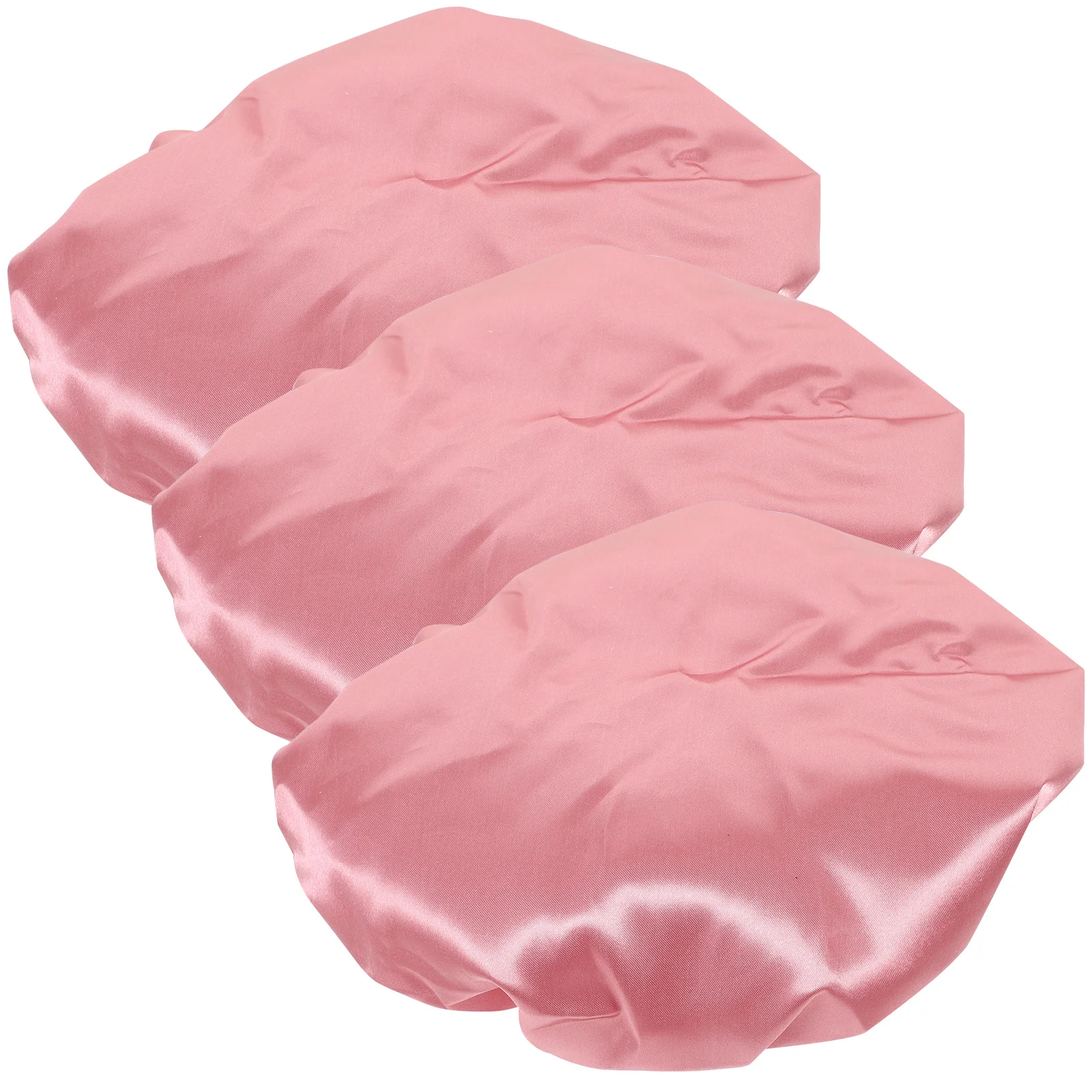 

3Pcs Waterproof Double Layer Shower Caps Oilproof Reusable Bath Hair Covers for Women Men Shower Hats Hair Protection Caps