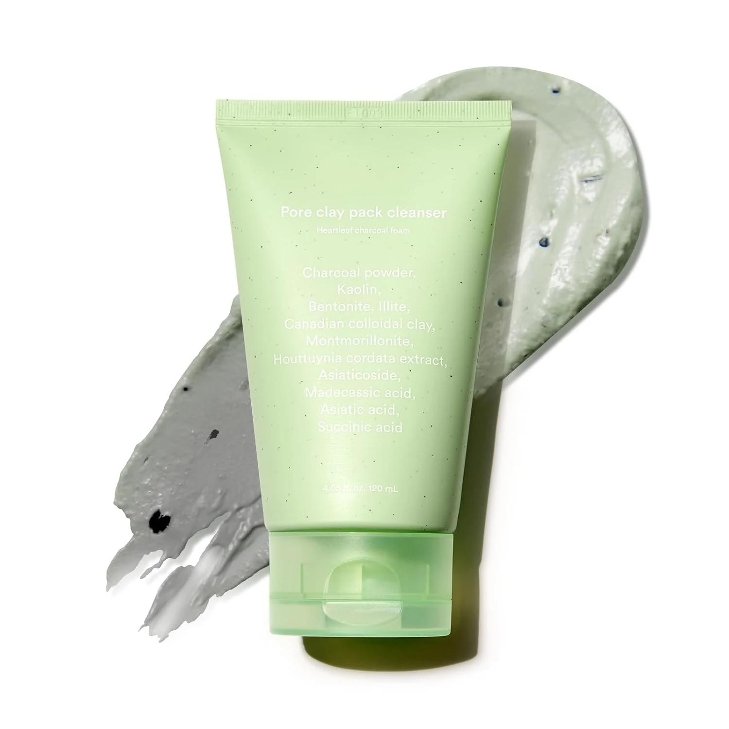 Pore Clay Pack Cleanser Heartleaf Charcoal Foam, 4.05 fl oz, Mousse Form, Oil Control, Unscented