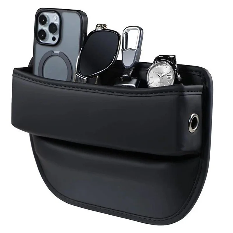 TazerApex Universal Car Seat Gap Organizer PU Leather Console Side Pocket Auto Crevice Filler Storage Box Interior Accessory view 5