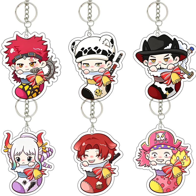 ONEPIECE Eustass Kid Yamato Acrylic Keychain Backpack Cartoon Hanging Ornaments Kawaii Girl Pendant Decoration Holiday Gifts