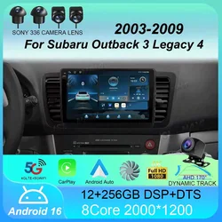 Car Radio Android 16 Stereo For Subaru Outback 3 Legacy 4 2003-2009 Multimedia Video Player Navigation GPS 2din 2 DIN Head Unit