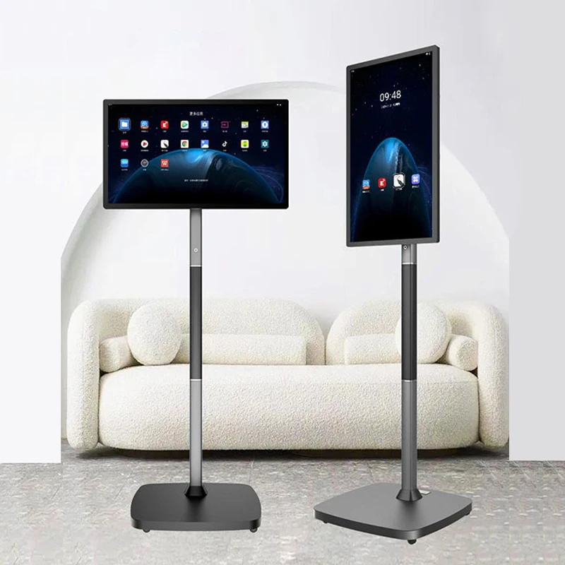 تلفزيون ذكي محمول يعمل بنظام أندرويد 2025 - تلفزيون LED متنقل بشاشة لمس OLED مقاس 27 بوصة مع شاشة قابلة للتعديل للاستخدام الخارجي والداخلي