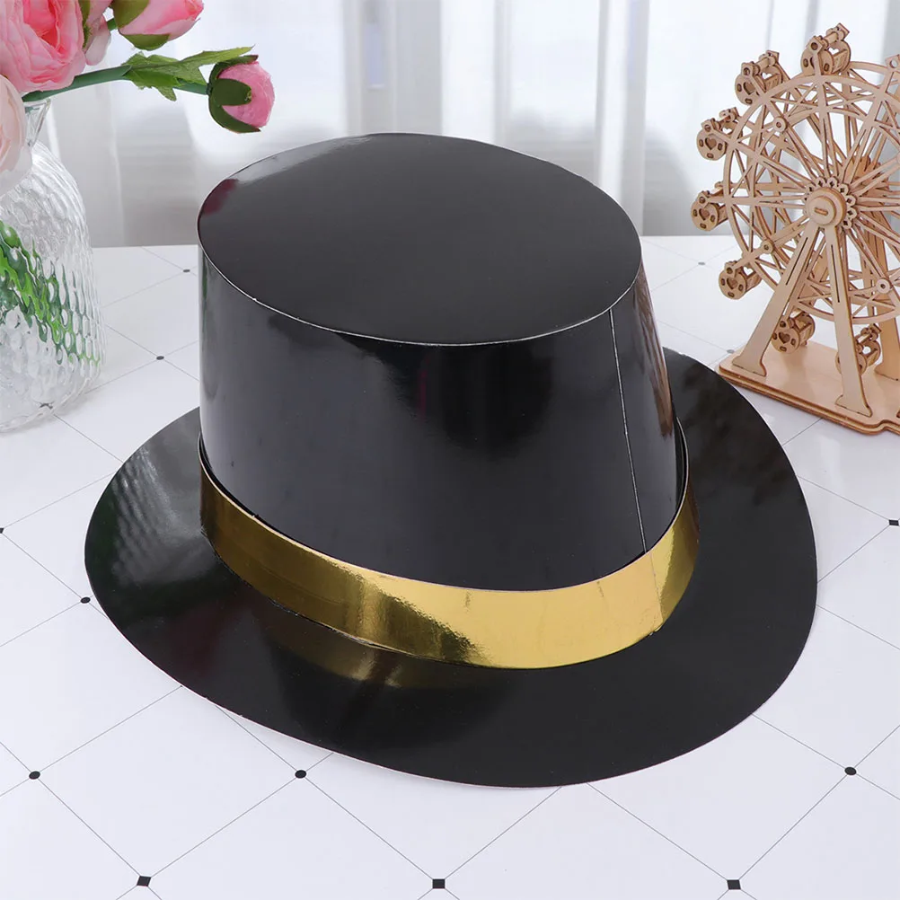 

3pcs Black Gold New Year Party Hats Festive Hats For Nye Celebrations, Happy New Year Eve Decorations Party Supplies