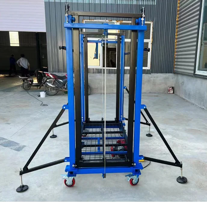 Compact Electric Scaffolding with Adjustable Height for High-Level Access, Ideal for Safe Construction and Maintenance