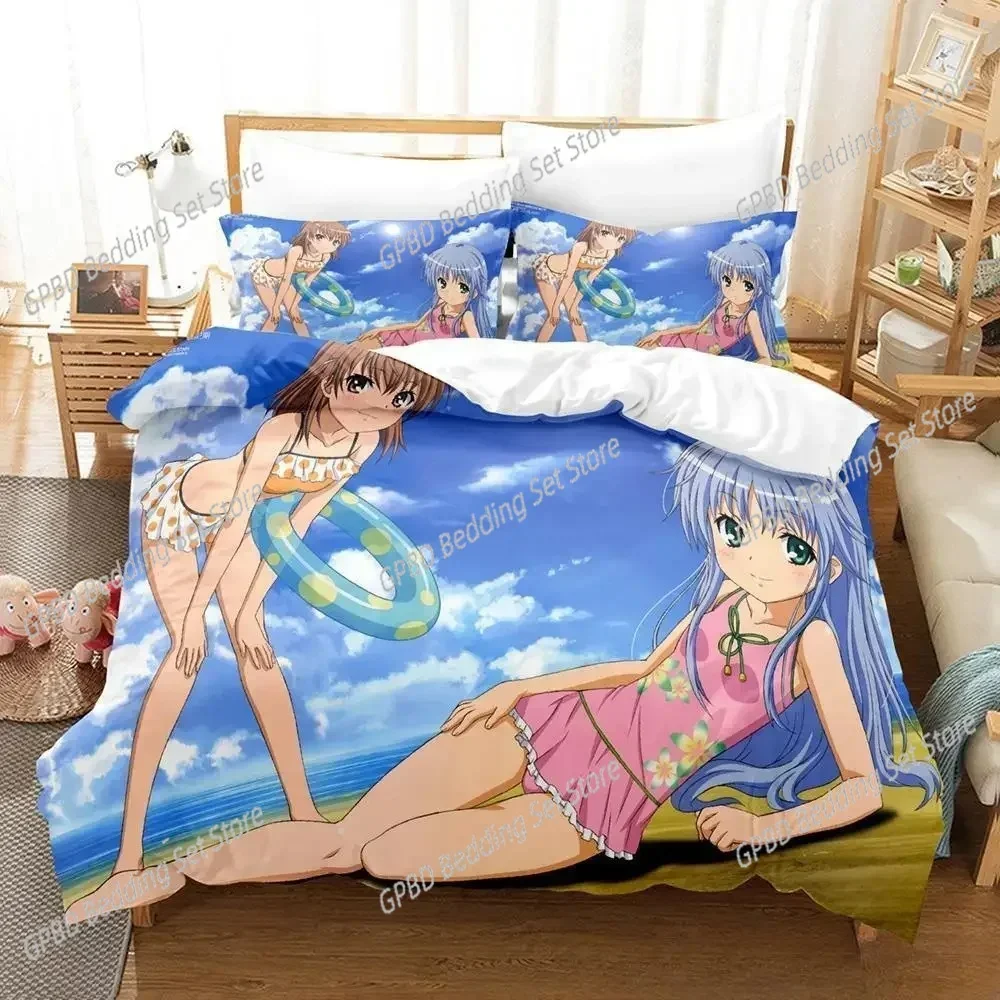 

Hip Hop Misaka Mikoto Comfortable Duvet Quilt Cover Pillowcase Bedding Set Children Bedroom Decoration Home Textile