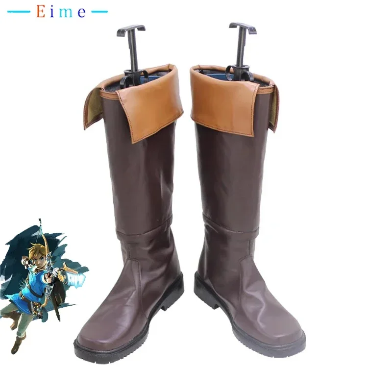 

Link Cosplay Shoes Halloween Carnival Boots PU Shoes Game Cosplay Props Custom Made