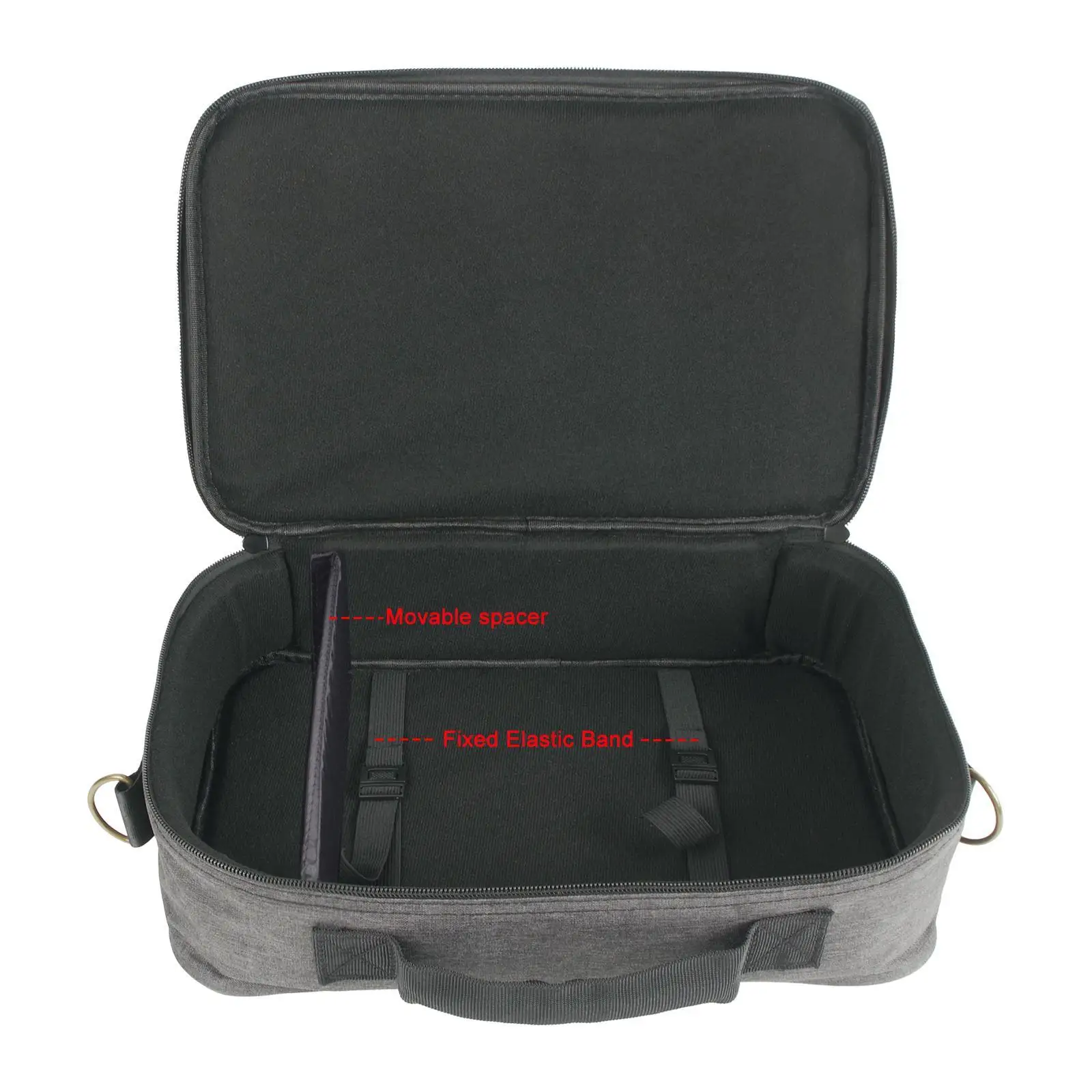 Soft Zipper Guitar Pedal Storage Bag Shock Absorption Polyester Gig Bag with Outer Pocket for Pedal Board Guitar Supplies