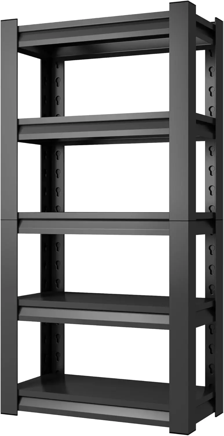 63 H Garage Shelving Unit 1800LBS Heavy Duty Storage Shelves Adjustable 5 Tier Metal Shelving Unit for Industrial Garage