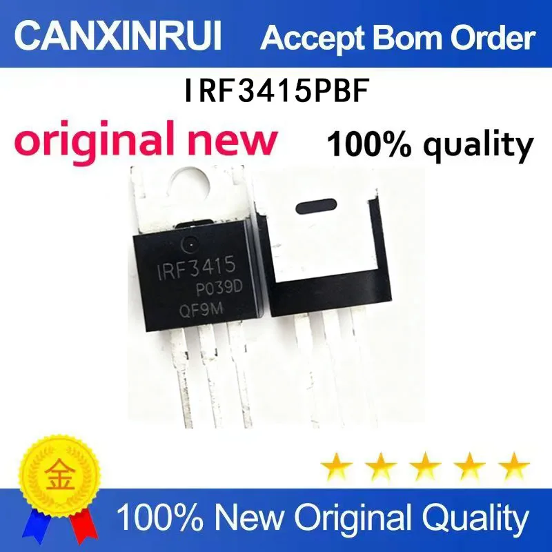 (5-100 Pieces)New original IRF3415 IRF3415PBF direct insertion TO-220 N-channel field-effect transistor chip IC