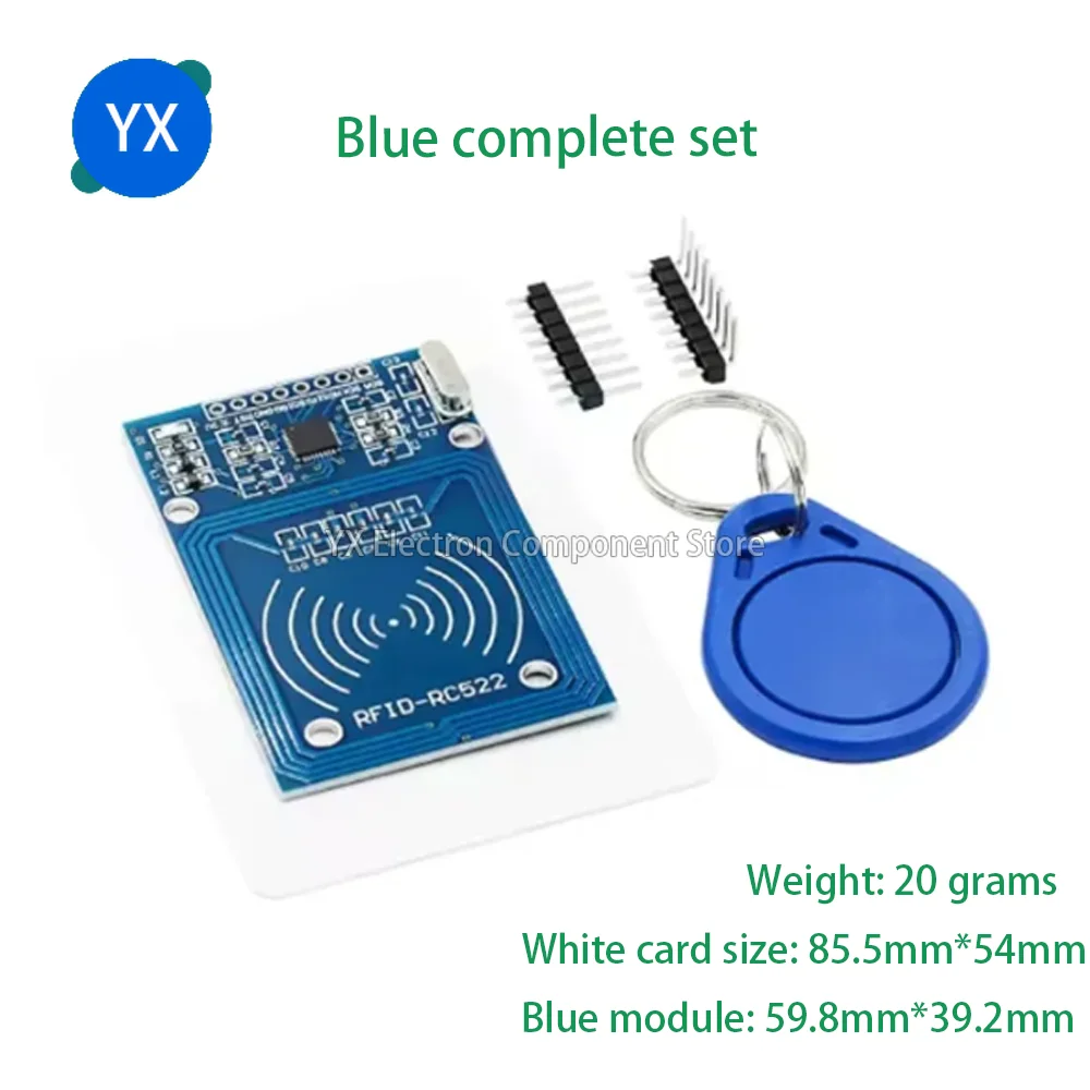 20pcs MFRC-522 RC522 RFID NFC Reader RF IC Card Inductive Sensor Module for Arduino Module + S50 NFC Card + NFC Keyring