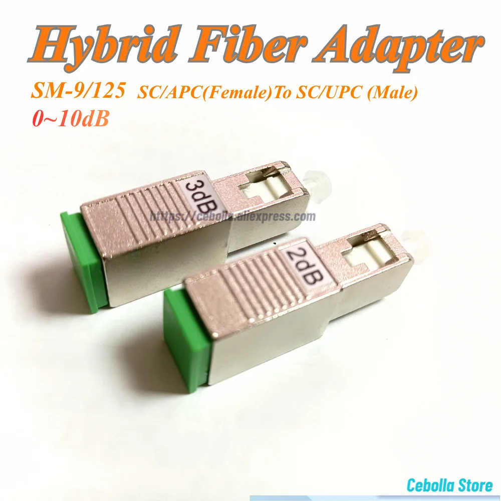 Fiber Optic Adapter SM 9/125 SC/UPC Male to SC/APC Female Low Loss 0~10dB Hybrid Adaptor Optical Converter Excellent Isolation