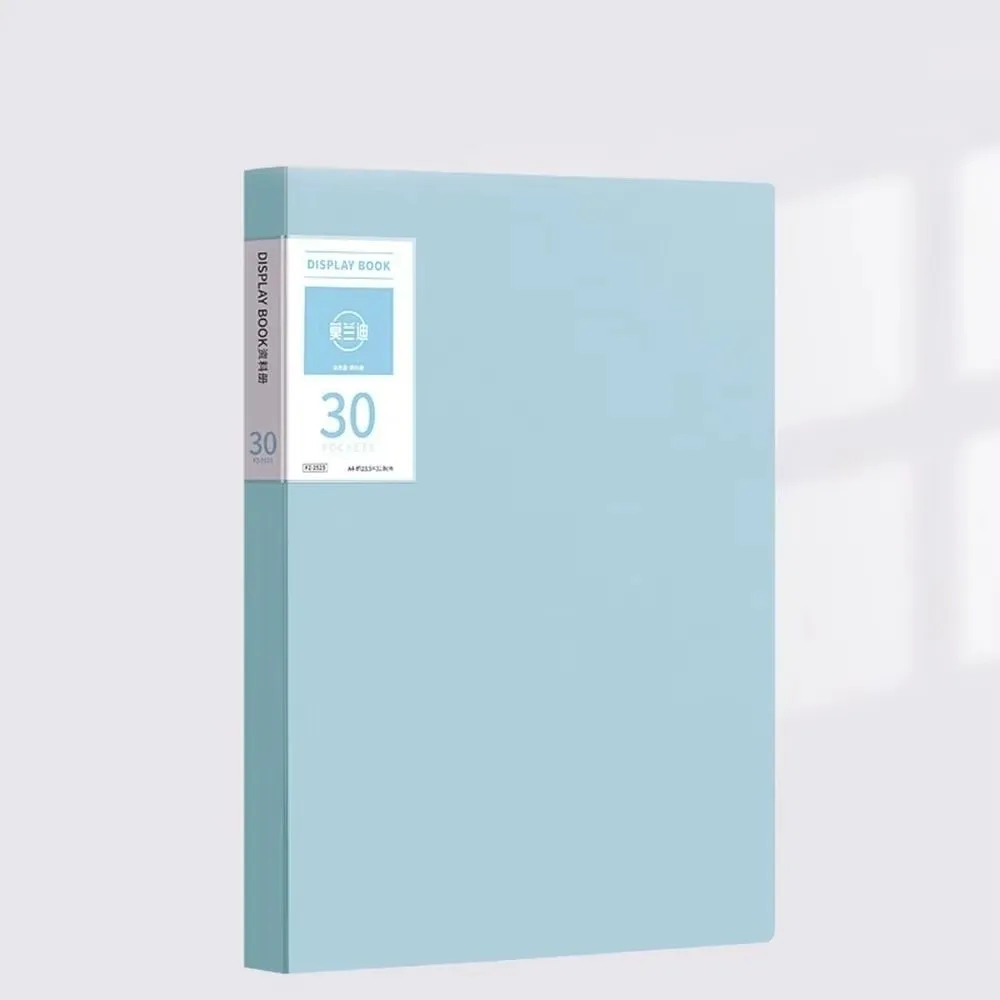 Durable A4 Size Display Book 30 Pockets Document Organizer Document Organizer Folder Paper Storage File Folder Award Display