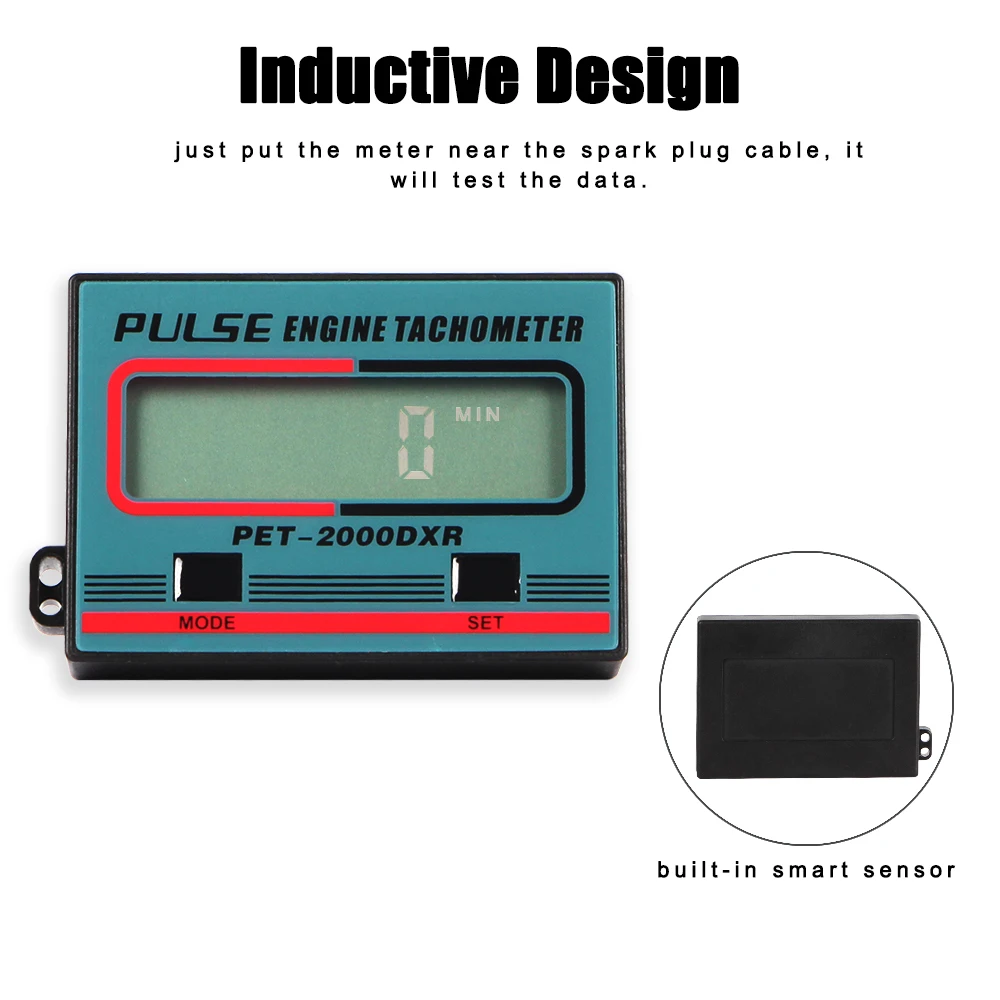 Impuls motor Tach Hour Meter 100-120 U/min digital für Motorrad ATV Rasenmäher 30000 Takt Motor Zündkerzen Drehzahl messer Manometer