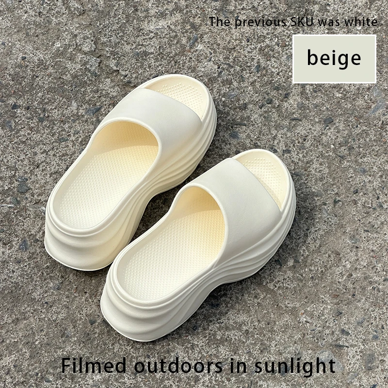 Erhöhte Absatzhöhe und dicksohlige EVA-Slipper für Damen – Rutschfeste, coole Outdoor-Slipper, trendige Damen-High-Heel-Slipper – Detail 15
