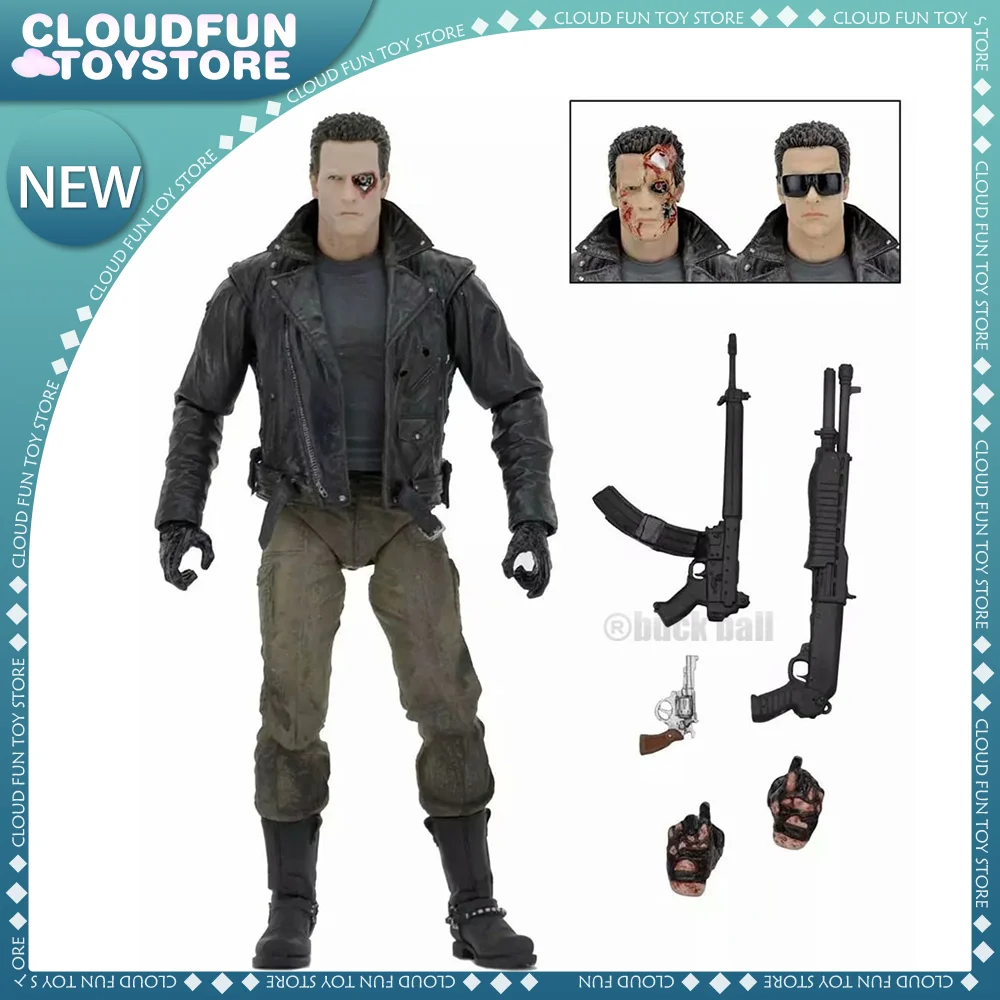 Neca Terminator T-800 Figure Arnold Schwarzenegger Figurine Standing Action Figure Model Ornament Collection Room Birthday Toy