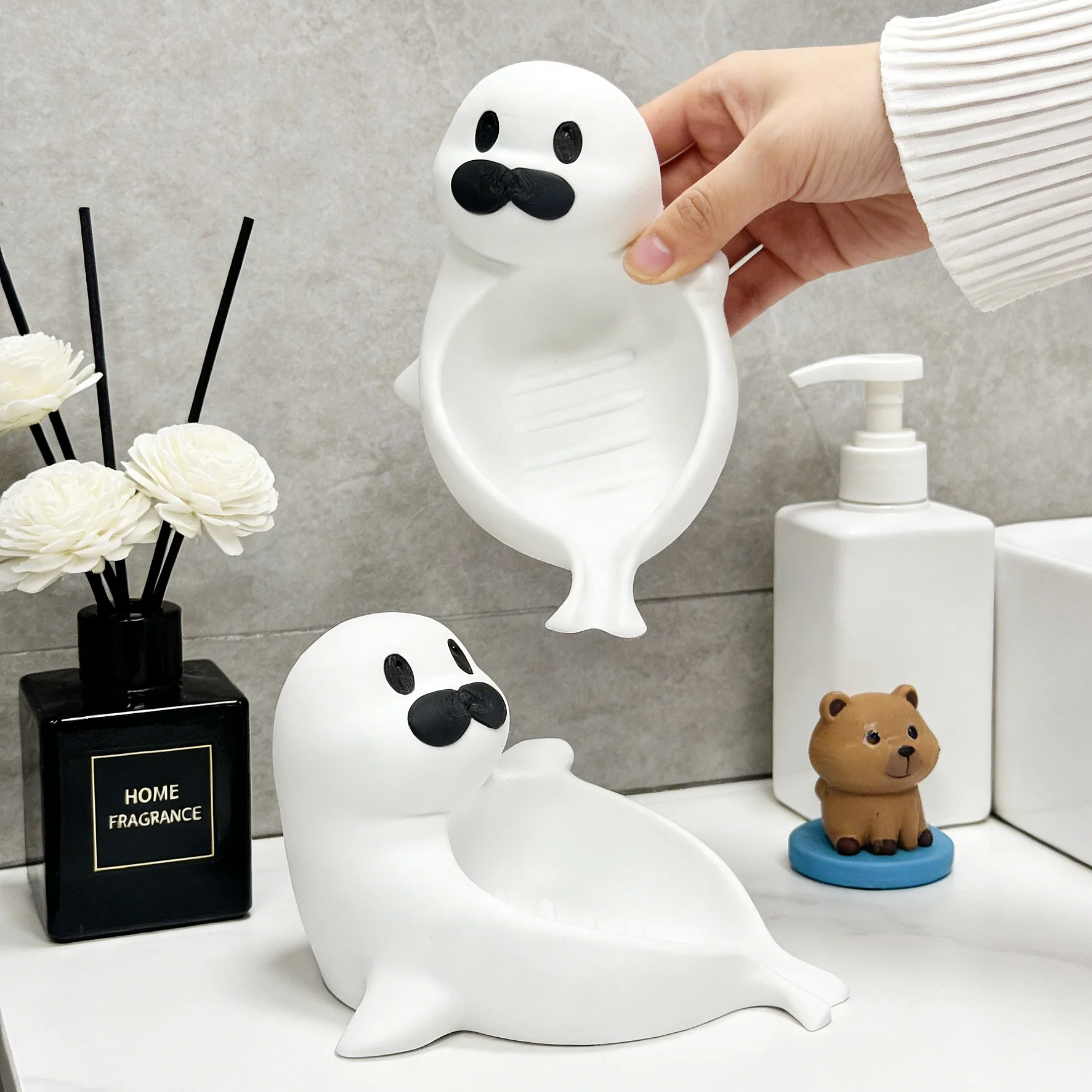 Soap Dish Draining - Seal Shaped Soap Dish, Cute Animal