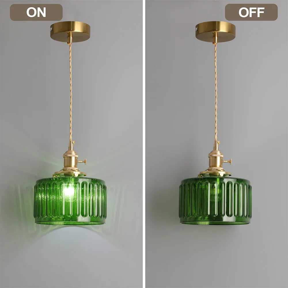 Led Crystal Pendant Light Green Chandelier Modern Hanging Ceiling Lamp Fixture Aisle Dining Room Kitchen Island Retro Home Decor