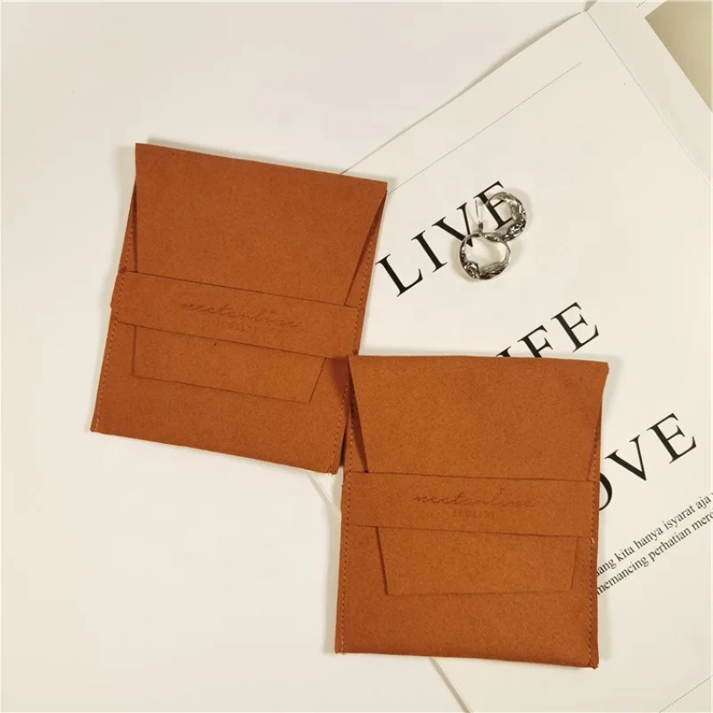 envelope elegante empoeirado 8x8cm envelope bolsa de joias de microfibra com personalizado