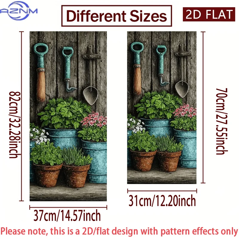 [PVC Wall Sticker] 2D/FLAT-1pc Rustic Style Waterproof Scratch-Resistant Self-Adhesive PVC Decorative Sticker - Easy to Tear a