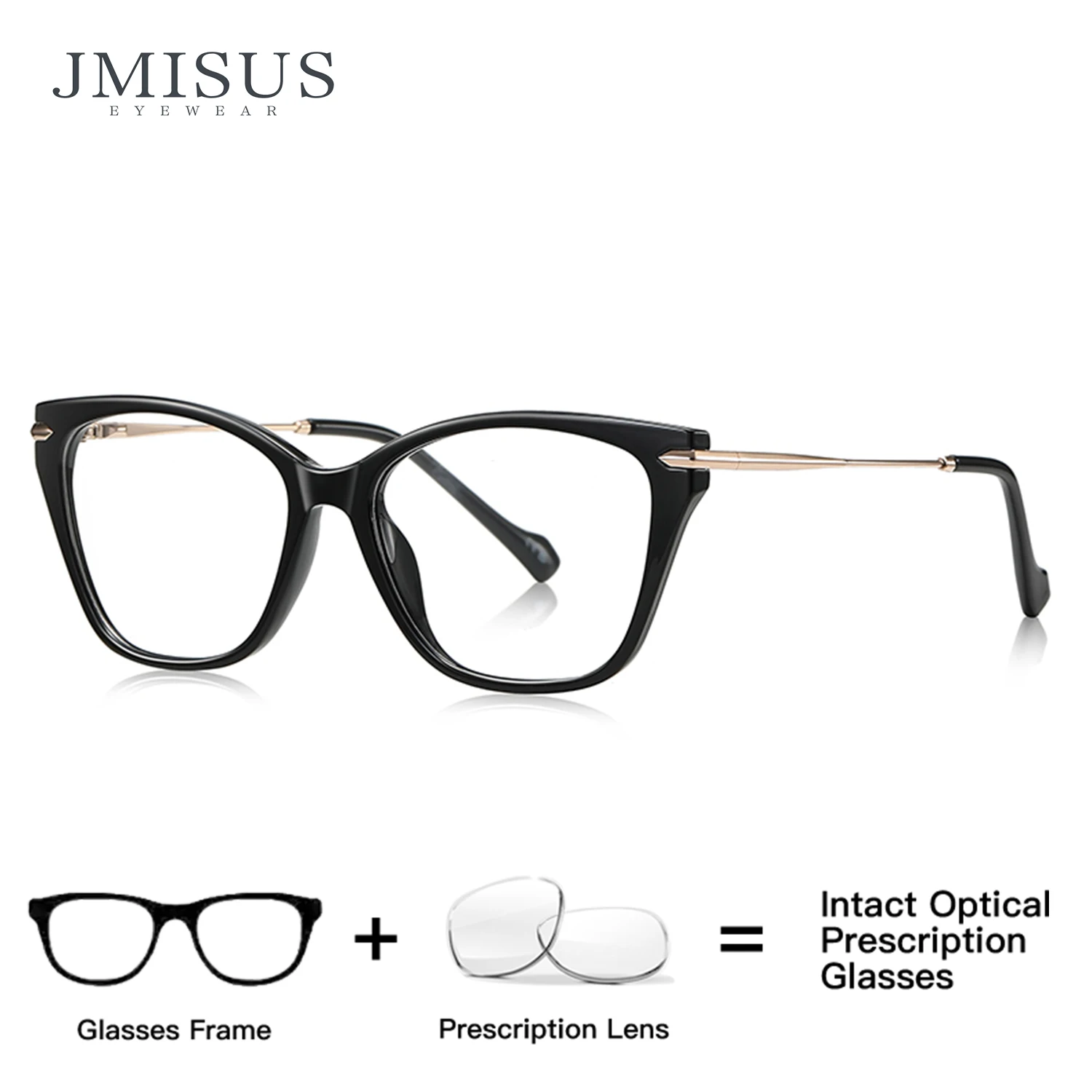

JMISUS Handmade Acetate Square Prescription Glasses Blue Light Blocking Photochromic Myopia Optical Eyewear for Women