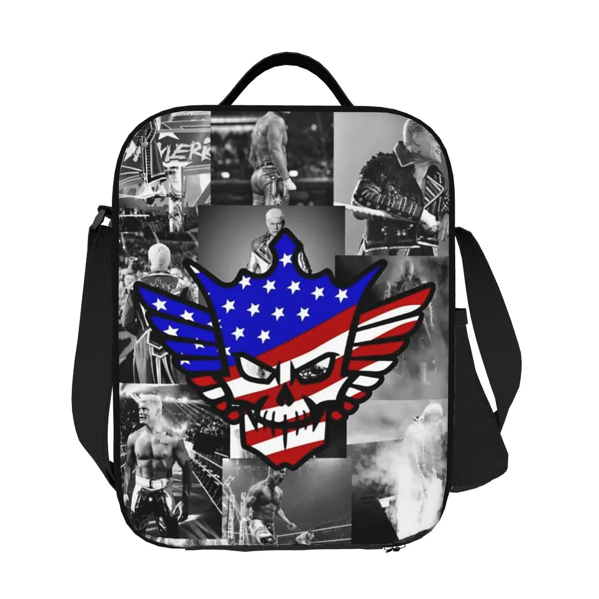 

In The Ring Cody Rhodes American Nightmare Insulated Lunch Bag for Women Children Portable Food Boxes Thermal Lunch Box Tote