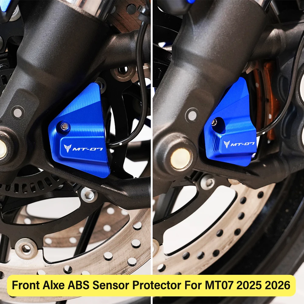 

MT07 2025 2026 Motorcycle Accessories For YAMAHA MT-07 MT 07 Aluminum Front Wheel ABS Sensor Protector Protection Trim Blocks