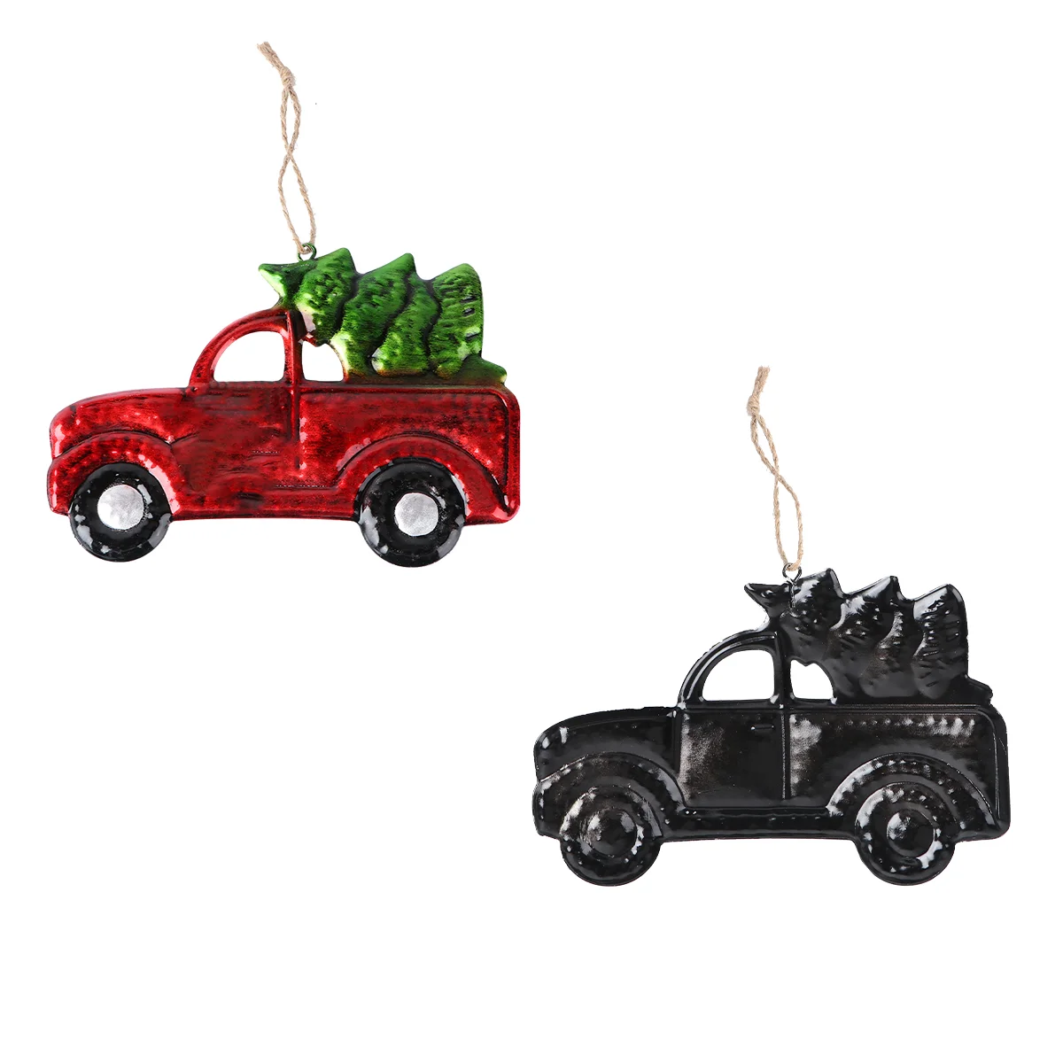 Christmas Ornaments Tree Decorations Hanging Decorate Car Pendant Iron Birthday