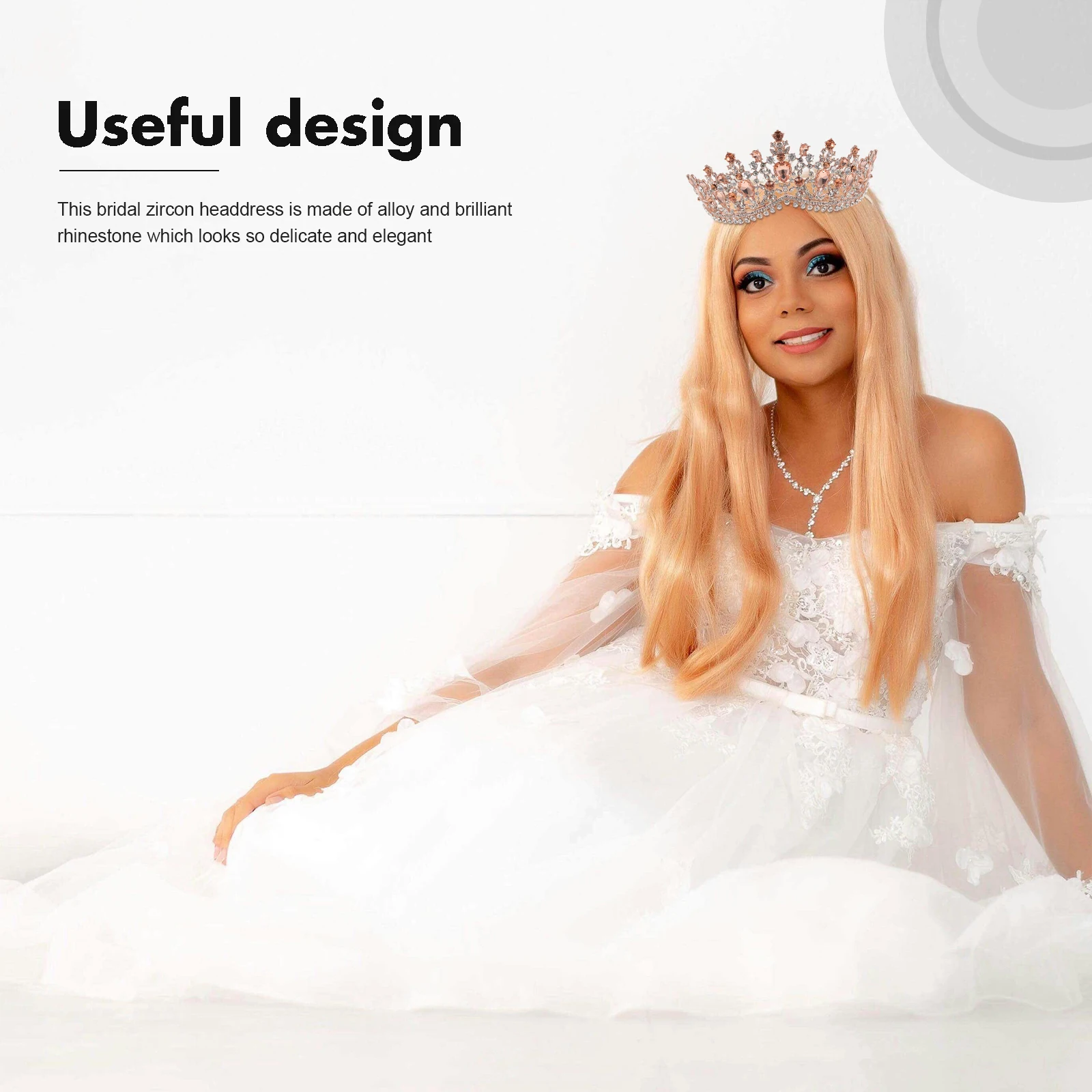 

Rhinestone Crown Zircon Headdress Hair Accessories Women Headband Hoop Bride Wedding Engagement Party Crystal Bridal Hair