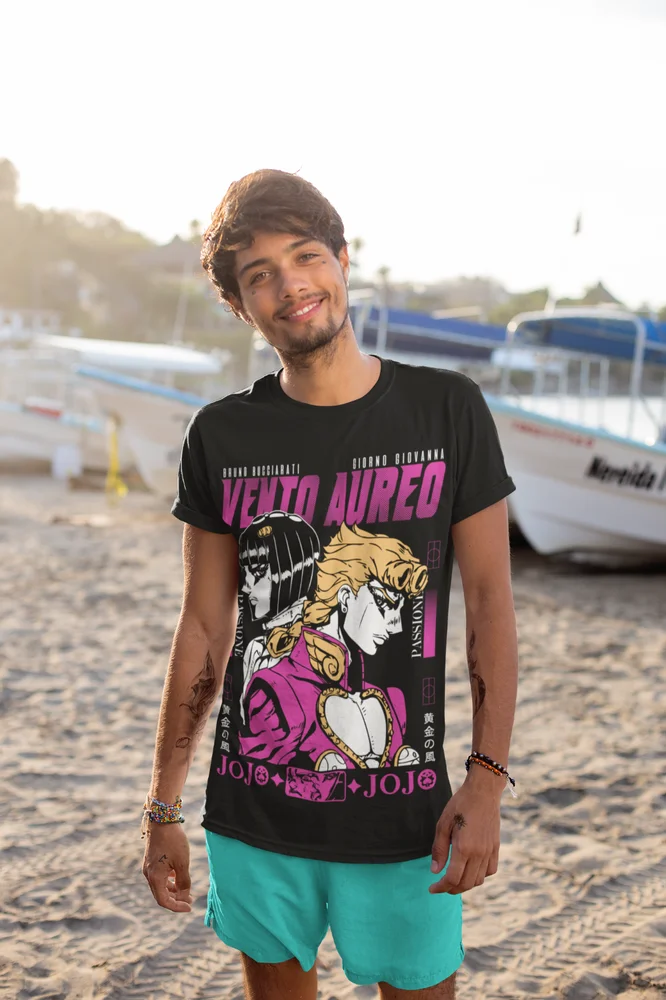 Vento Aureo T-Shirt Jojo’s Bizarre Adventure Josuke Kawaii Anime shirt All Size