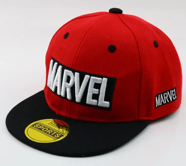 Disney Kid\'s Baseball Cap Avengers 2024 Spiderman Captain American Flat brim Hat Boys Girls Baby Children Caps