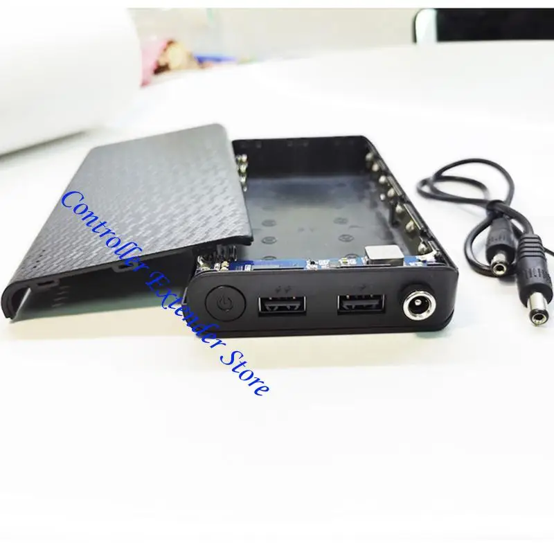 N84B 7x18650 Аккумулятор для корпуса для вывода 9 В/12 В двойной USB -банк USB для она