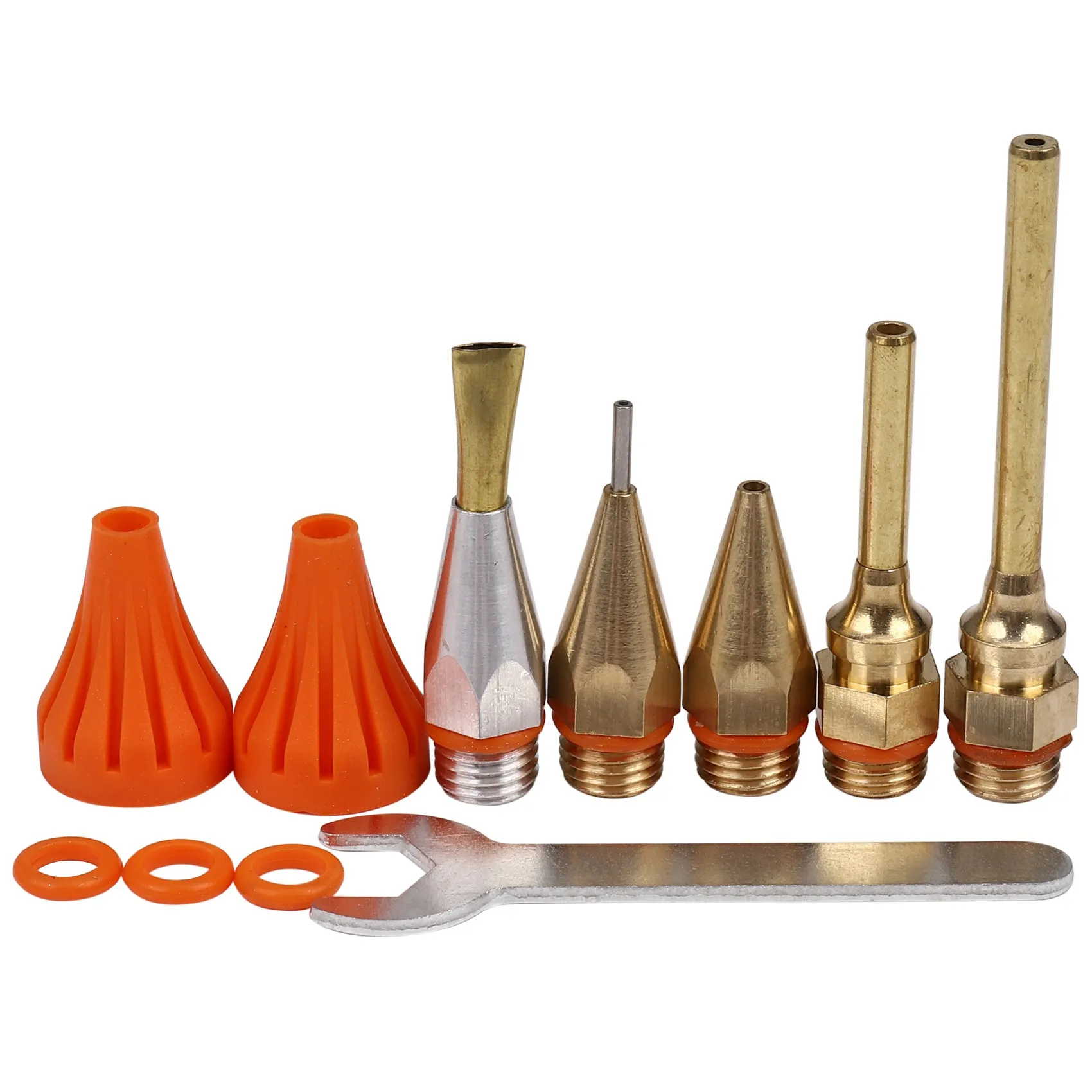 

Melt Glue Accessories11Pcs Glue Copper Nozzle Small-Bore Long Short Large Diameter Hot