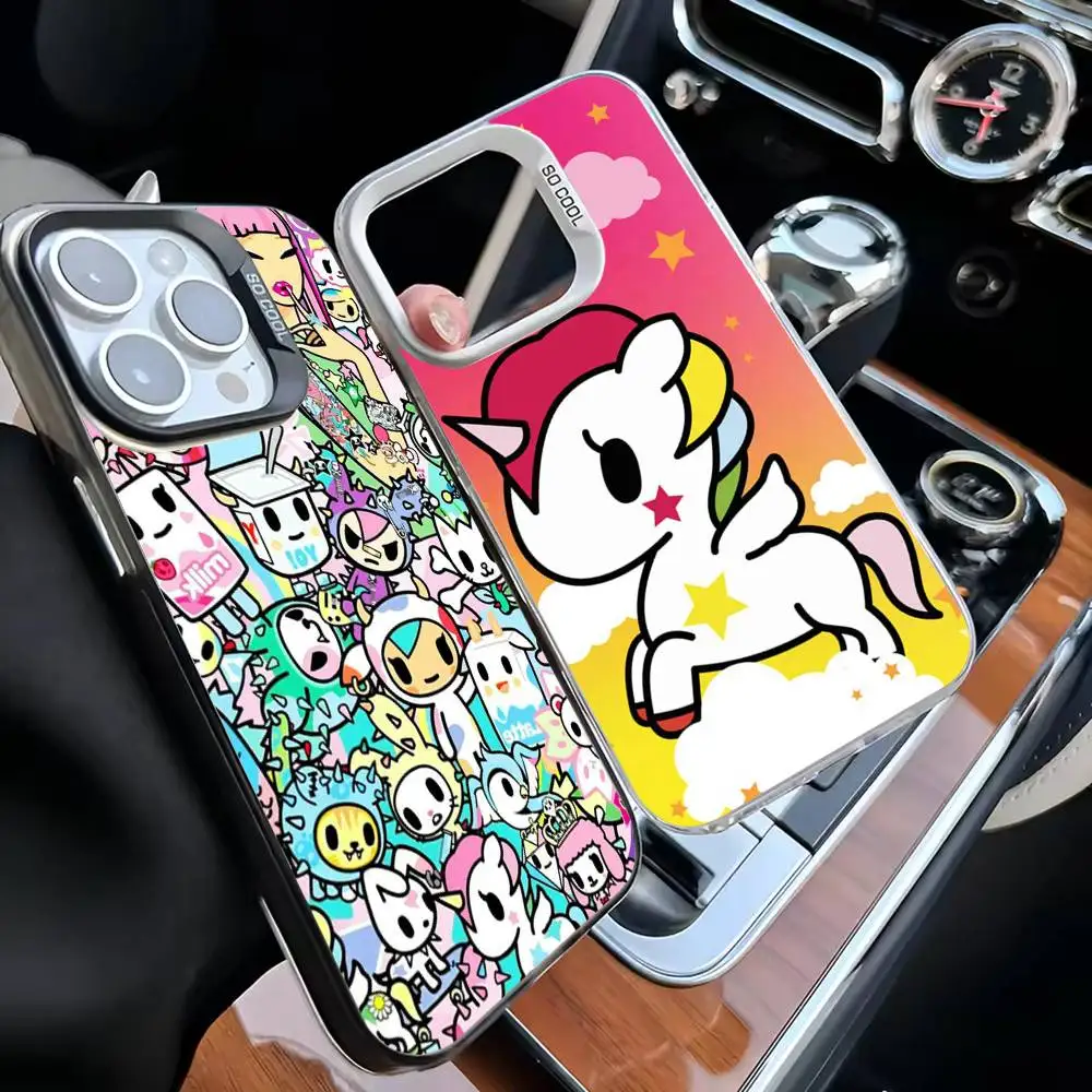 

Japan T-Tokidokis Phone Case For iPhone17,16,15,14,13,12,11 Plus,Pro Max White Matte Shockproof Cover