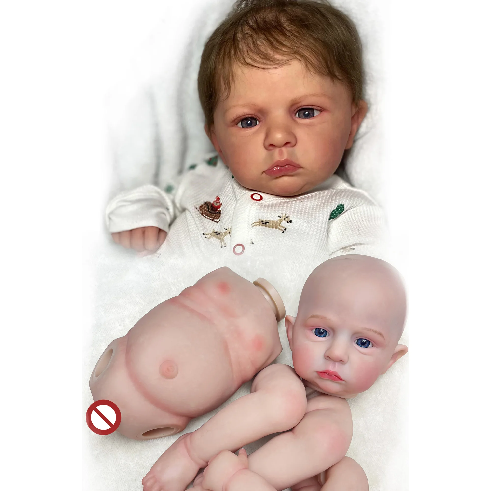 

18-20" Cameron Girl/Boy With Belly Bebe Reborn Dolls Painted/Unpainted Newborn Baby Doll Kits For Kid's Gift Muñecas Reborn