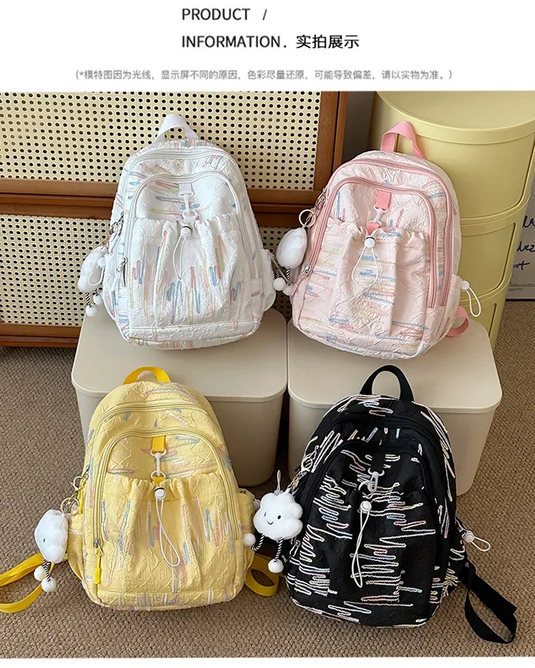 

Kawaii Teenager Girls Casual Mini Backpack Kawaii Women Travel Commuter Shoulder Bags Student Lightweight School Bookbag Mochila