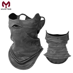 Summer Ice Cool Bandana Ear Hanging Scarf Sports Sun Protection Face Mask Hiking Camping Tactical Fishing Bicycle Ski Neck Cover