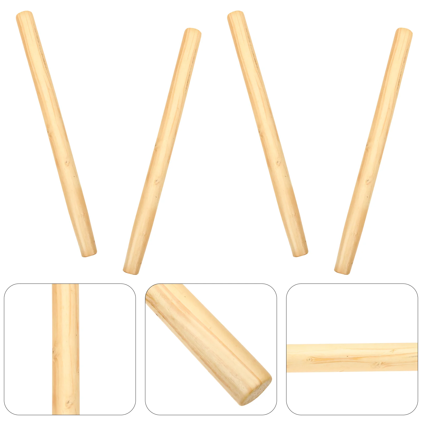 

4 Pcs Axe Handles Replacement Wooden Garden Grip Supply Plant Accessories