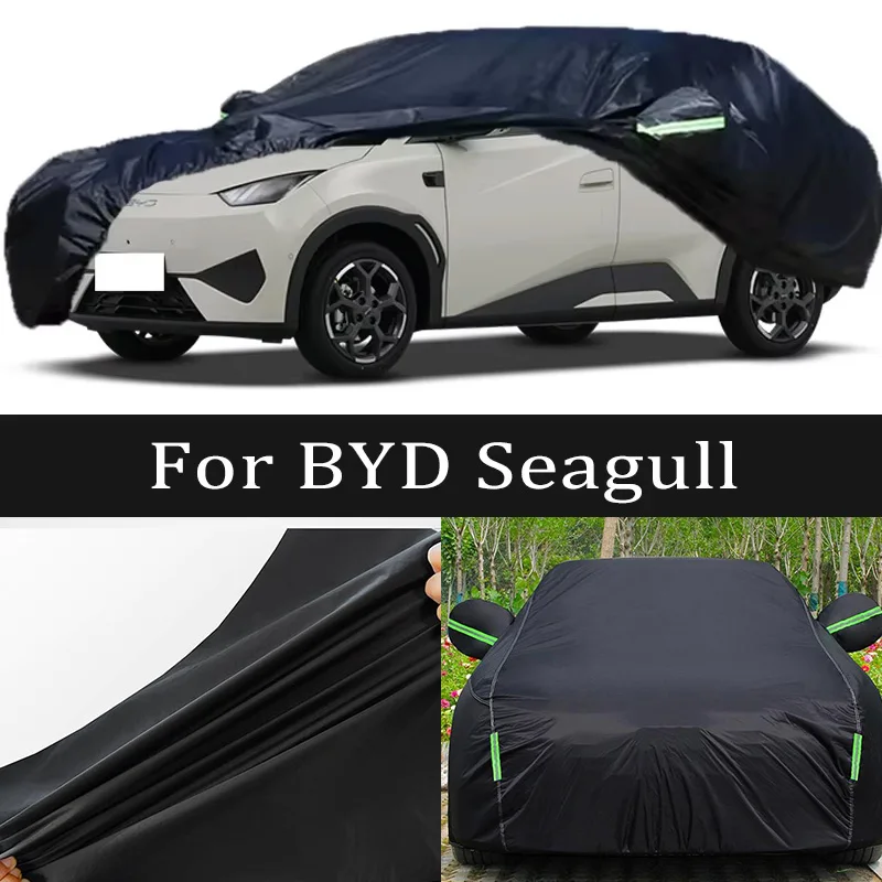 

For BYD Seagull Car Covers Outdoor Waterproof Dustproof Sun Rain Snow Protection Thick Oxford Cloth Car Accessories