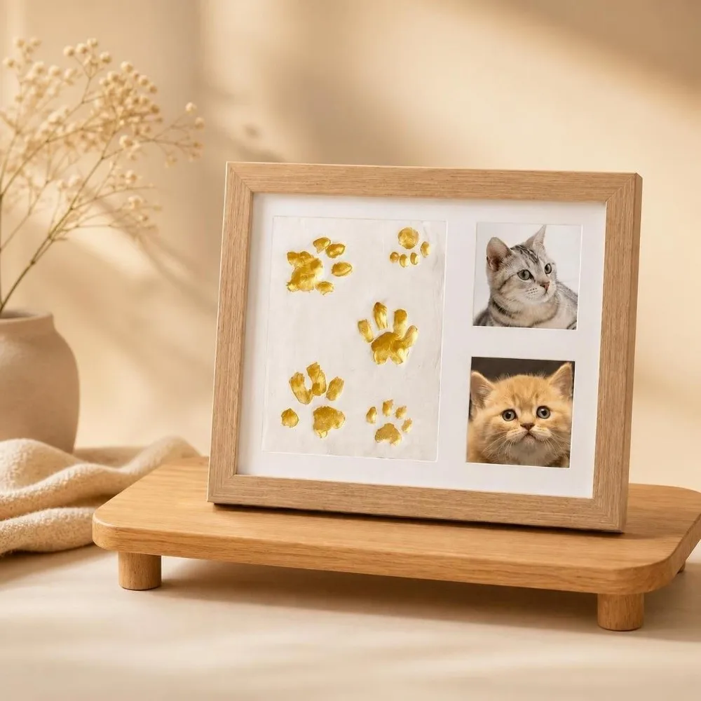 Non-Toxic DIY Keepsake Kit Creative Safe Handprint Kit Clay Mold Exquisite Footprint Frame Commemorative Gift