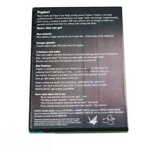 Psypher Robert Smith และ Paper Crane Productions / Close-up Stage Card Magic Trick / ขายส่ง Gimmick Illusions Close up Magic