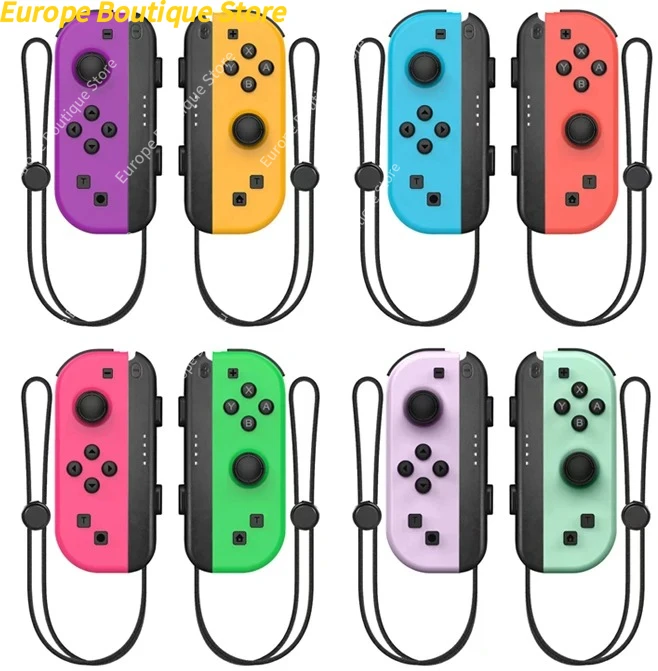 وحدة تحكم Joycons الملونة لجهاز نينتندو سويتش جوي باد عصا تحكم ثلاثية الأبعاد لوحة ألعاب لاسلكية مزدوجة الاهتزاز وحدة تحكم ألعاب الفيديو