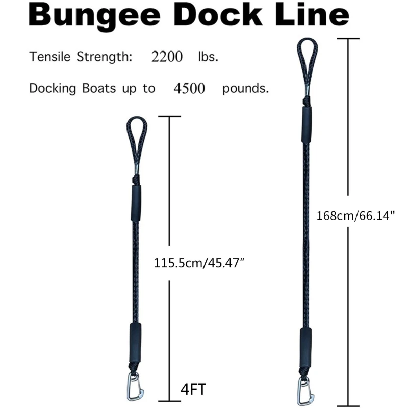 Corde elastiche Wharf Dinghy Marine Bungee Dock Line Corda ormeggio Accessori per barche